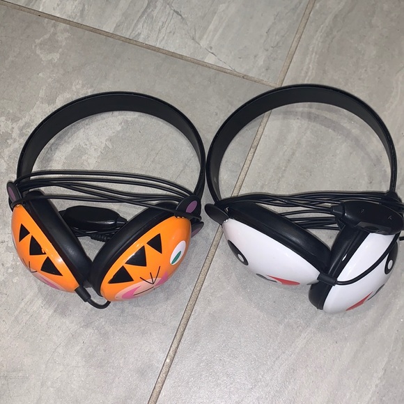Little kids Califone Headphones 2 sets panda tiger - Picture 1 of 7